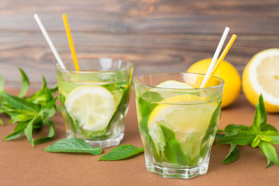 Close-up of drink on table