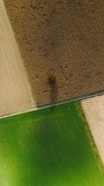 High angle view of net on field