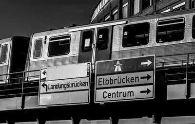 Information sign in city