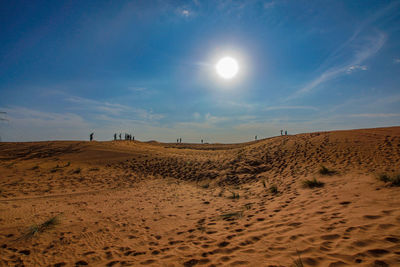 Scenic view of desert against sky