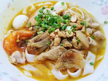 Close-up of soup in bowl