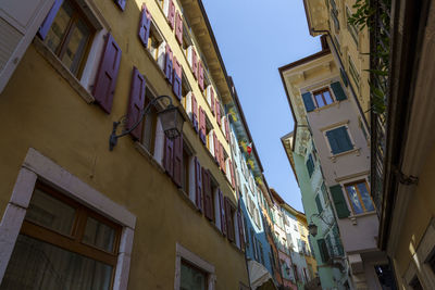 Low angle view of residential buildings against sky