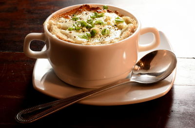 Close-up of coffee on table