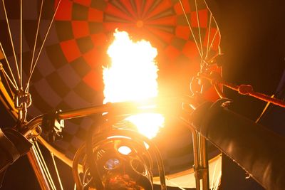 Low angle view of illuminated building