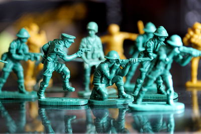 Close-up of figurine on table