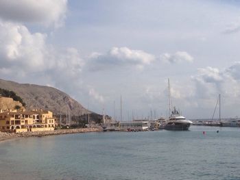 Boats in harbor