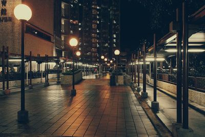 Illuminated city at night