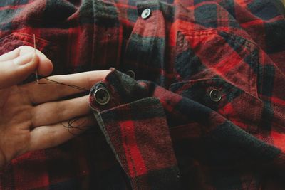 Cropped image of woman looking away