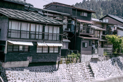 Exterior of old building in town