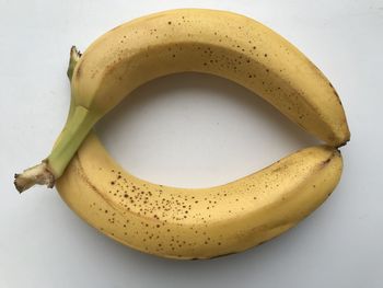 High angle view of bananas in white background