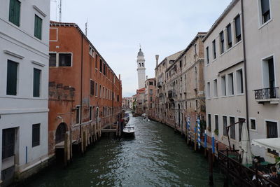 Canal passing through city