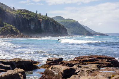 Wombarra beach surfer 