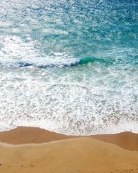 High angle view of beach