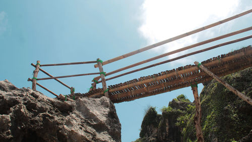 Low angle view of bridge against sky