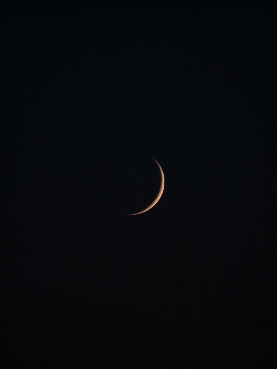 LOW ANGLE VIEW OF HALF MOON IN SKY