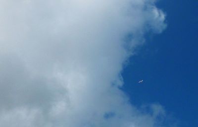 Low angle view of cloudy sky