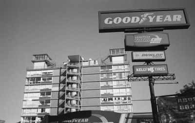 Low angle view of sign board