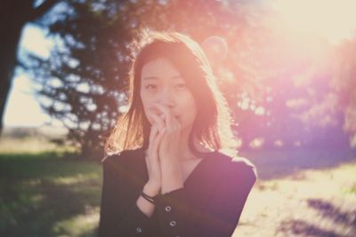 Portrait of young woman