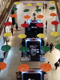 Group of people in shopping mall