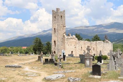 Old ruins against sky