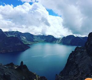 Scenic view of calm lake