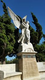 Low angle view of statue