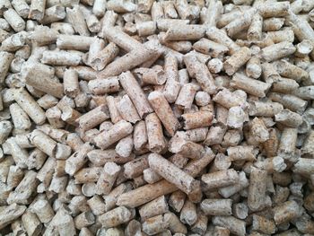 Full frame shot of pellets at market stall