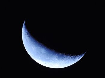 Scenic view of moon in sky at night