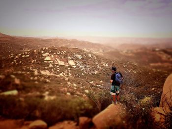 Woman standing on landscape