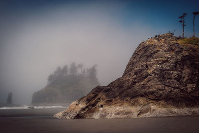 Beach, rocks, water, ocean, sea, mist. secon beach washington state