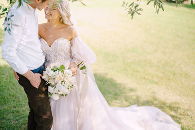 Full length of couple on road 