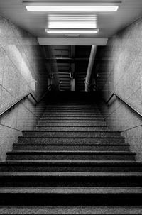 Staircase in illuminated building