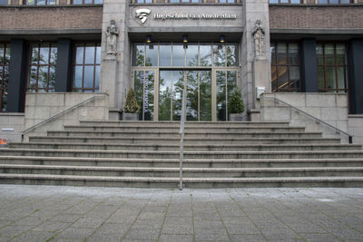 Low angle view of staircase in building