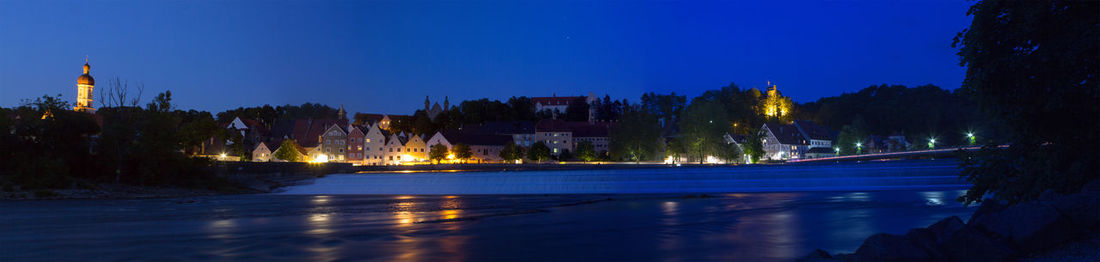 Landsberg am lech waterfront at night