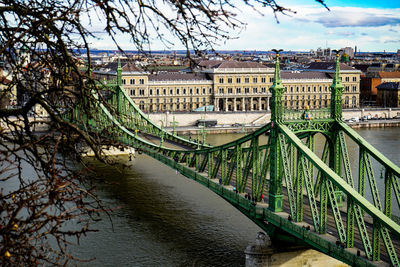 Bridge over river in city