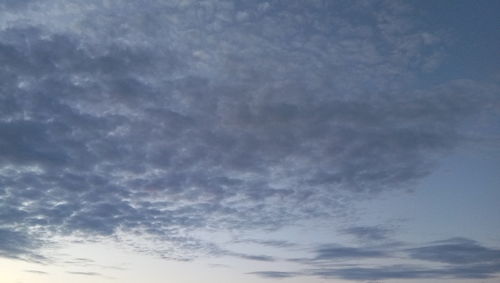 Low angle view of clouds in sky