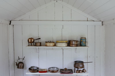 View of shopping cart at home