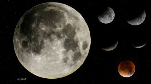 Low angle view of moon in sky