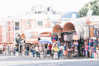 People walking on street