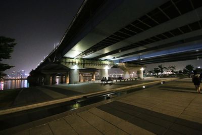 View of bridge against cloudy sky