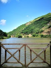 Scenic view of river against sky