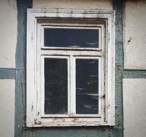 Closed window of old house