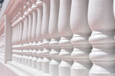 Full frame shot of railing in temple