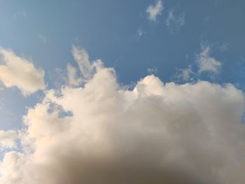 Low angle view of clouds in sky