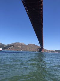 View of bridge over sea