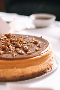 Close-up of dessert served in plate