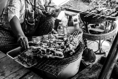 Woman working on table