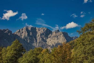 Panoramic view of landscape and mountains against sky