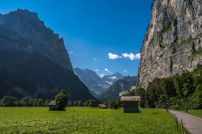 Landscape and nature between lauterbrunnen and strechelberg, switzerland