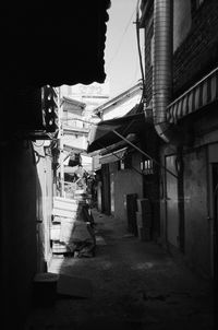 Narrow alley amidst buildings